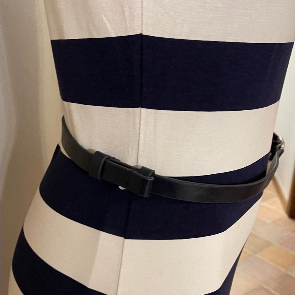 Ted Baker London Navy and Burgundy Striped Midi Dress - Picture 6 of 11